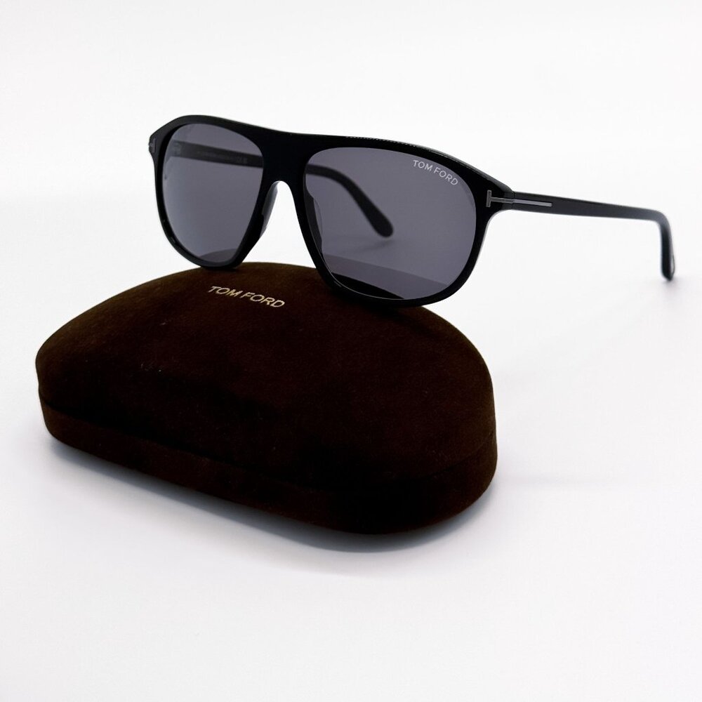NEW TOM FORD SUNGLASSES PRESCOTT TF1027 01A BLACK MEN EYEWEAR FT1027/S 01A